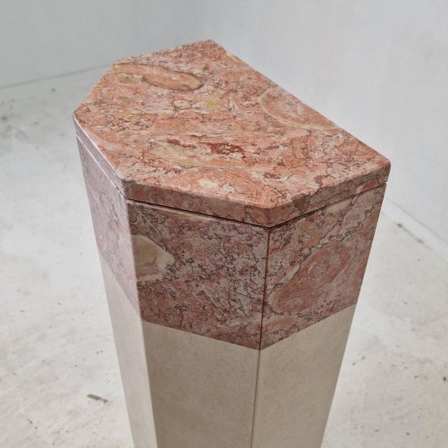 Italian Marble Pedestal, 1980s For Sale - Image 14 of 15