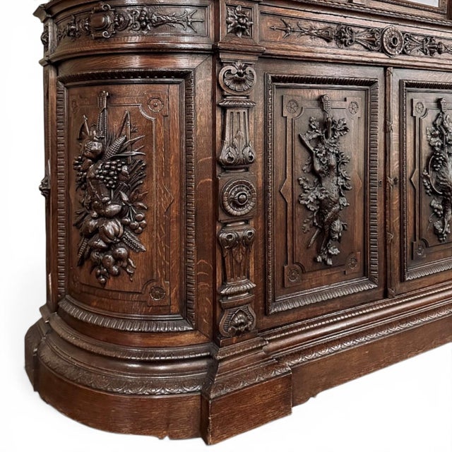 Grand 19th Century French Renaissance Revival Bookcase Signed by Sculptor Benjamin Deguil For Sale - Image 14 of 18