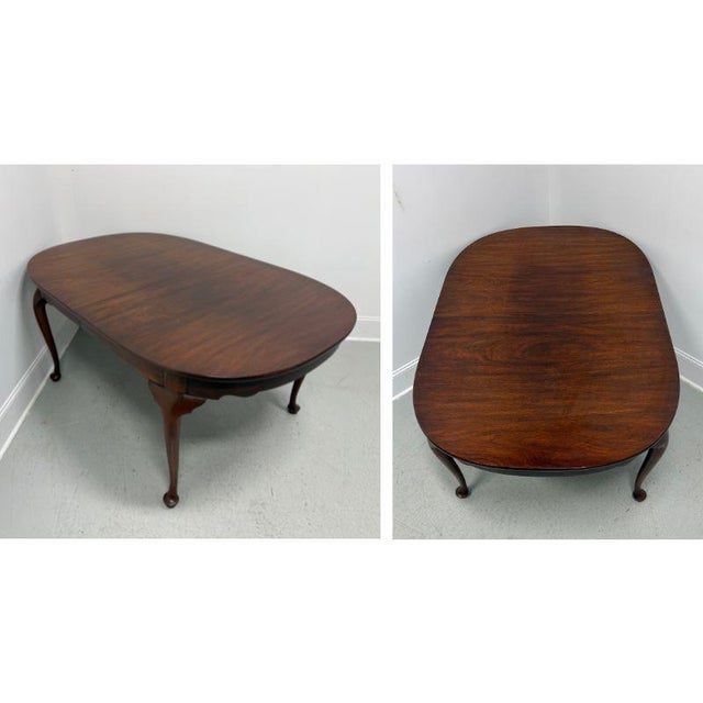 Henkel Harris Henkel Harris 2211 29 Solid Mahogany Queen Anne Dining Table For Sale - Image 4 of 16