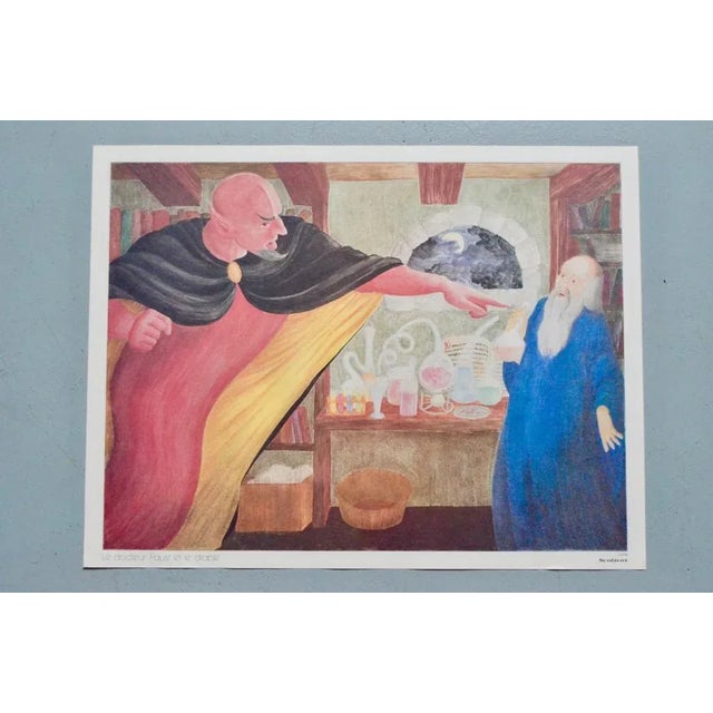 School Poster Depicting Child, Piano & Faust For Sale - Image 5 of 10