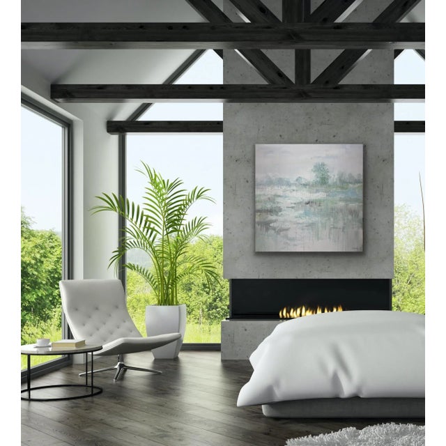 Impressionist Impressionistic Landscape With Drip Technique For Sale - Image 3 of 12