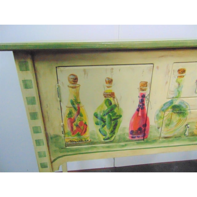 Late 20th Century Habersham Italian Tuscan Style Hand Painted Huntboard For Sale - Image 5 of 7