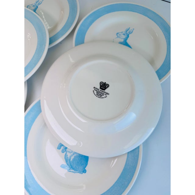 Early 21st Century Set of 6, English Bunny Rabbit Plates For Sale - Image 5 of 7