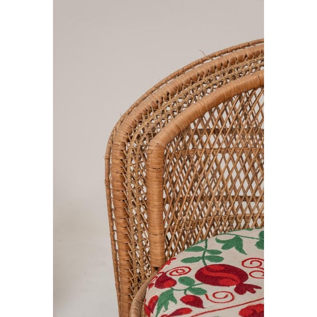 Swedish Woven Rattan Lounge Set, 1970s, Set of 4 For Sale - Image 10 of 13