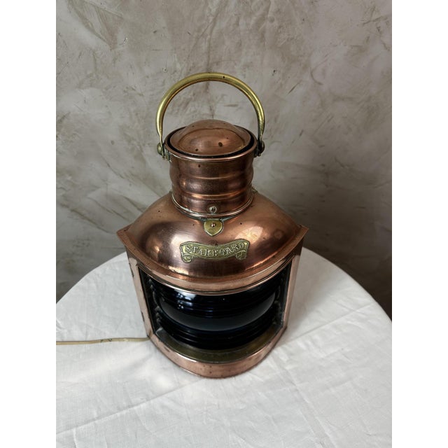 Metal Copper Boat Lantern, 1890s For Sale - Image 7 of 15