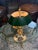Traditional Vintage French Empire Style Brass Bouillotte Table Lamp With Green Tole Shade For Sale - Image 3 of 12