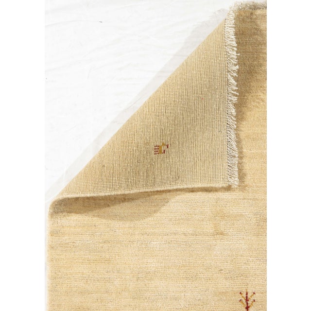 Contemporary Vintage Persian Hand-Knotted Gabbeh Rug 3'9" X 5'7" For Sale - Image 3 of 5