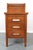 This oak cabinet was designed for businesses to manage financial records and registers. The distinctive upper section...