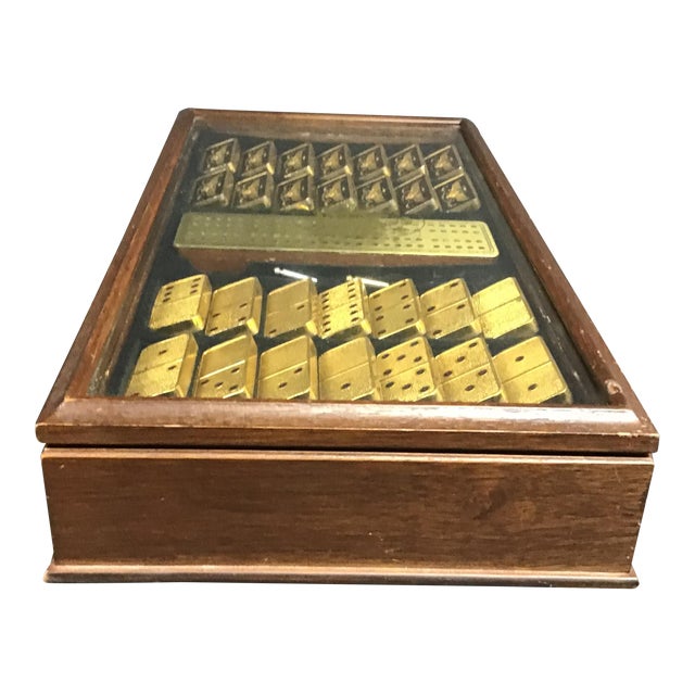 The Franklin Mint House of Faberge Imperial 22 K Gold Plated Dominoes