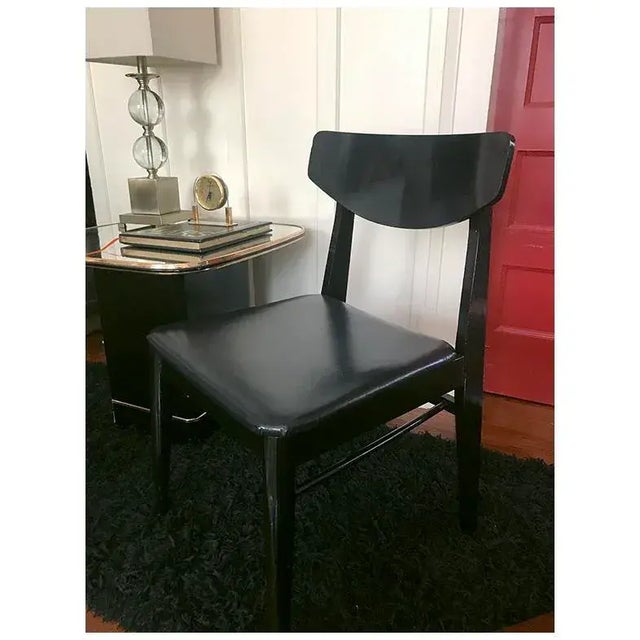 1960s Vintage Black Lacquered Danish Modern Chair For Sale - Image 6 of 11