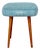 Vintage Blue Turquoise Square Stool from PRL, 1970s For Sale