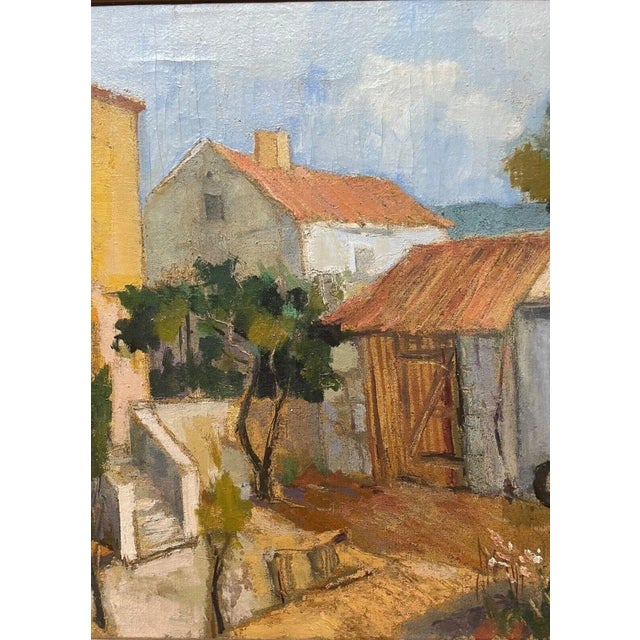 Green Original C1950s Vladimir Potocnjak 'croatia Village Landscape' Painting - Listed For Sale - Image 8 of 11