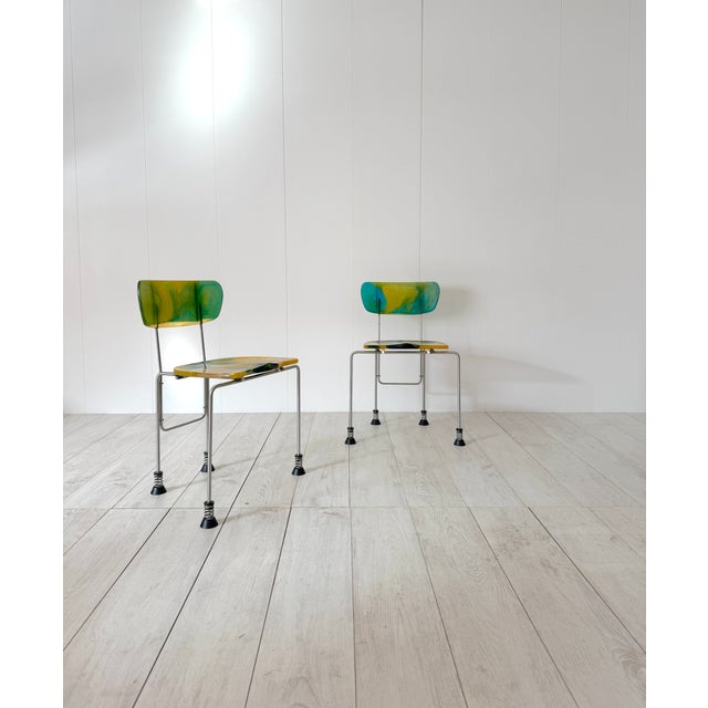 Model 543 Broadway Chairs by Gaetano Pesce for Bernini, 1993, Set of 2 For Sale - Image 3 of 16