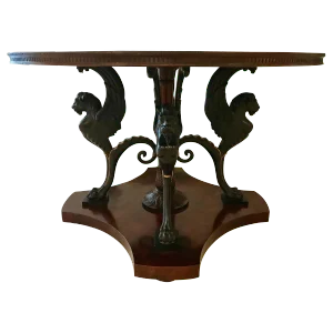 Neoclassical Center Table With Griffin Base