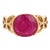 4.6 Carat Ruby Cocktail Ring With Engraved Ring (All Sizes Available) For Sale