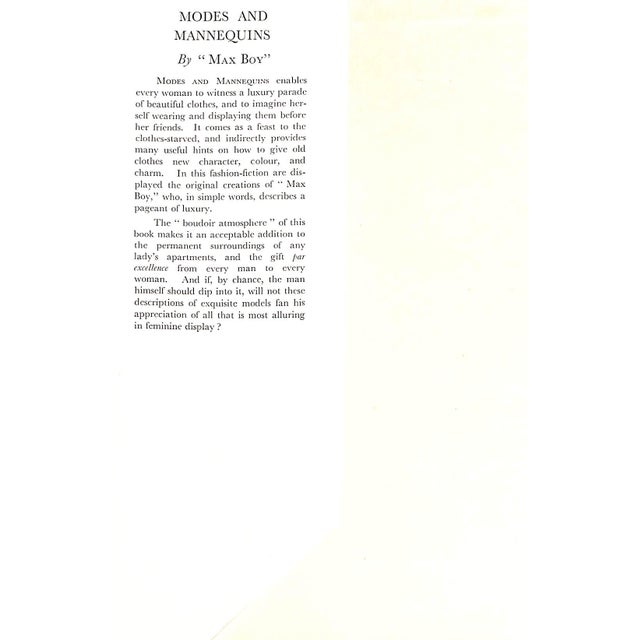1940s "Modes and Mannequins" 1946 "Max Boy" For Sale - Image 5 of 7