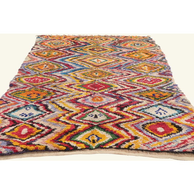 Tribal Vintage Azilal Moroccan Rug, 04'07 X 07'07 For Sale - Image 3 of 10