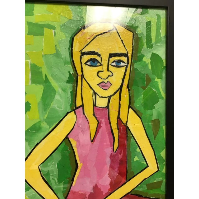 Contemporary Contemporary Modern Art “Trapeze Girl” Acrylic Painting For Sale - Image 3 of 6