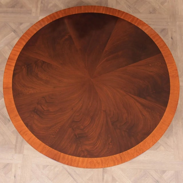 Traditional Traditional Mahogany Round Cocktail Table For Sale - Image 3 of 9