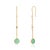 Metal Contemporary 2.15ct Emerald & Diamond Floating Drop Earrings in 14k Gold- 2 Pieces For Sale - Image 7 of 14