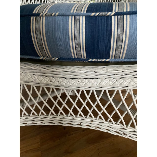 Antique Belknap Wicker Wing Chair With Original Spring Seat, 1893-1930 For Sale - Image 10 of 12