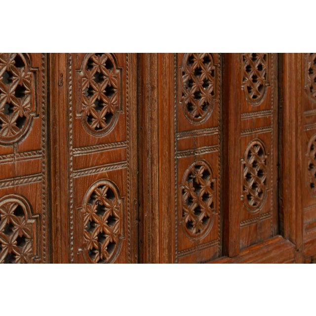 Brown 19th Century Rajasthan Lattice Carved Window Panel For Sale - Image 8 of 11