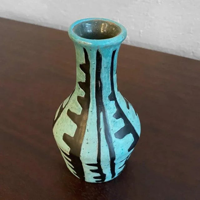 Mid-Century Modern 1960s Tribal Style Modern Art Pottery Vase by Livia Gorka For Sale - Image 3 of 12