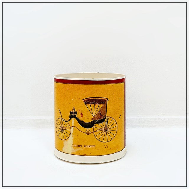 Metal Wastepaper Basket with Light Brett Lithograph Print by Arthur A. Kaplan Co. For Sale - Image 11 of 11