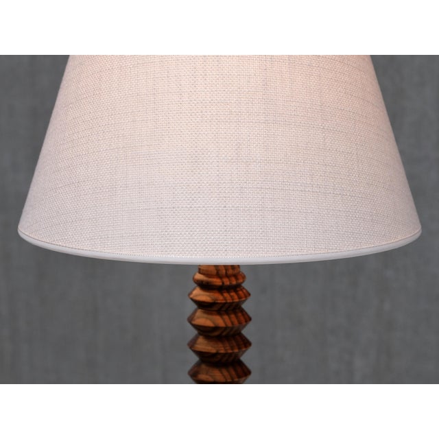 Sculptural Table Lamp in Ash Wood attributed to Charles Dudouyt, France, 1950s For Sale - Image 10 of 11