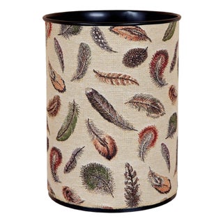 Feathers Tapestry Waste Bin For Sale