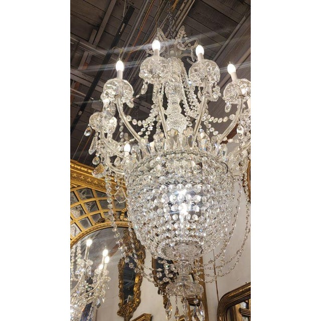 19th Century Swarvoski Crystal Chandelier For Sale In Dallas - Image 6 of 10