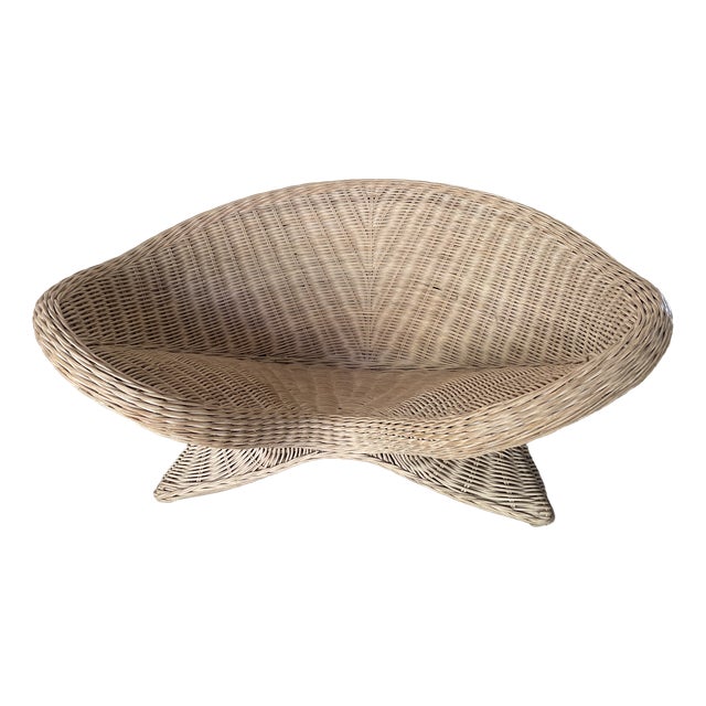 Lotus Meditation Chair in Wicker, 2000s For Sale