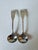 English Vintage Sterling Silver Salt Spoons, Monogrammed, a Pair For Sale - Image 3 of 8