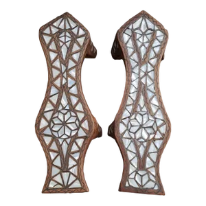 Late 19th Century Ottoman Turkish Bath Clogs Sandals ‘Nalin in Turkish Mother-Pearl Inlay - a Pair