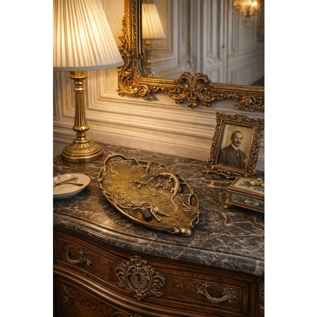 Antique Art Nouveau Trinket Tray, 1890s For Sale - Image 10 of 11