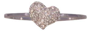 The Barley: Natural Diamond Pave Heart Ring in White Gold