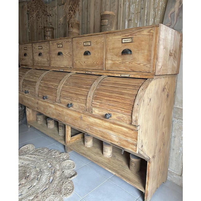 Vintage Fir Seed Cabinet For Sale - Image 3 of 11