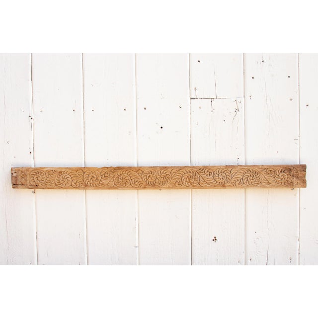 Tan Ancient Scrolled Motif Indian Carving For Sale - Image 8 of 8