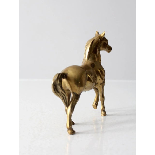 Mid-Century Modern Mid-Century Brass Horse For Sale - Image 3 of 7