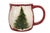 Rustic Ceramic Christmas Tree Mugs, Set of 6 For Sale - Image 3 of 6