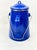 Vintage Blue Speckled Enamelware Coffee Percolator Pot With Bail Handle For Sale - Image 9 of 10