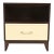 Kindel Furniture Modern Hollywood Regency Mahogany and Cream Lacquered Nightstand For Sale