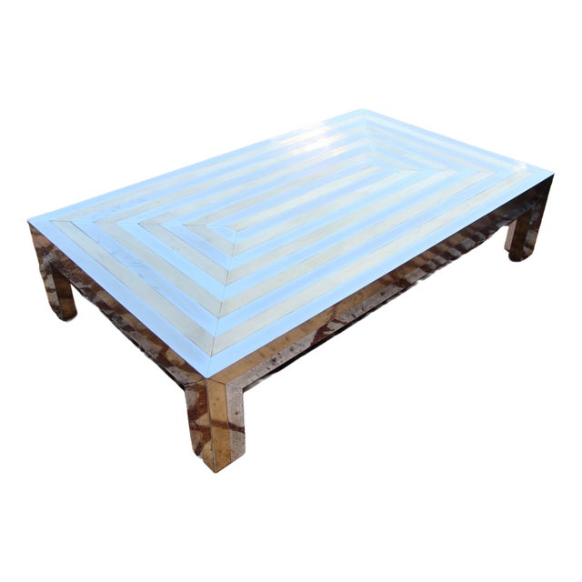 Large Coffee Table by Maison Jansen, 1970s For Sale