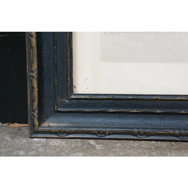 Antique John Octavius Anderson Signed Riverscape With Dock Etching 28" For Sale - Image 6 of 12