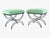 1980s Hand-Forged Sculptural Wrought Iron Accent Benches in Dark Green Mohair- A Pair For Sale - Image 10 of 13