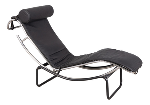 Vintage Chaise Lounge in Metal and Leather, Italy, 1980s