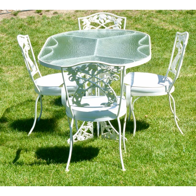 Vintage O W Lee Patio Furniture Set Table & Chairs 5 Pc Set Chairish