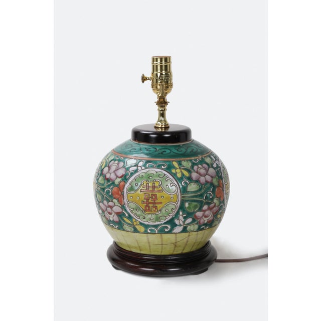 19th Century Antique Asian Porcelain Lamp For Sale In New York - Image 6 of 10