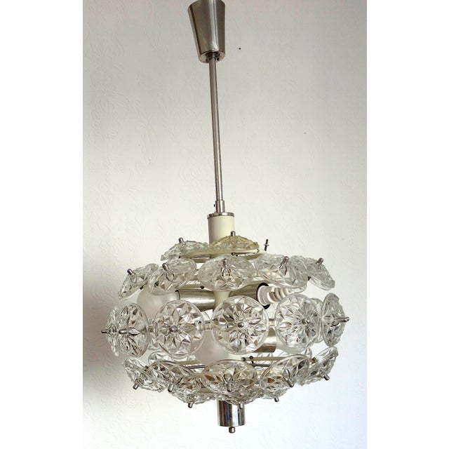 Mid-Century Modern Vintage Sputnik Dandelion Chandelier from Veb Deutsche Werkstätten Hellerau, 1960s For Sale - Image 3 of 12