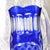 Contemporary Large Blue Cut to Clear Vase For Sale - Image 3 of 7